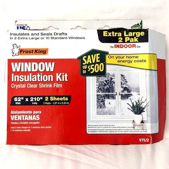 Frost King Window Insulation Kit Indoor Extra Large Two Pack V75/2 - Picture 1 of 2